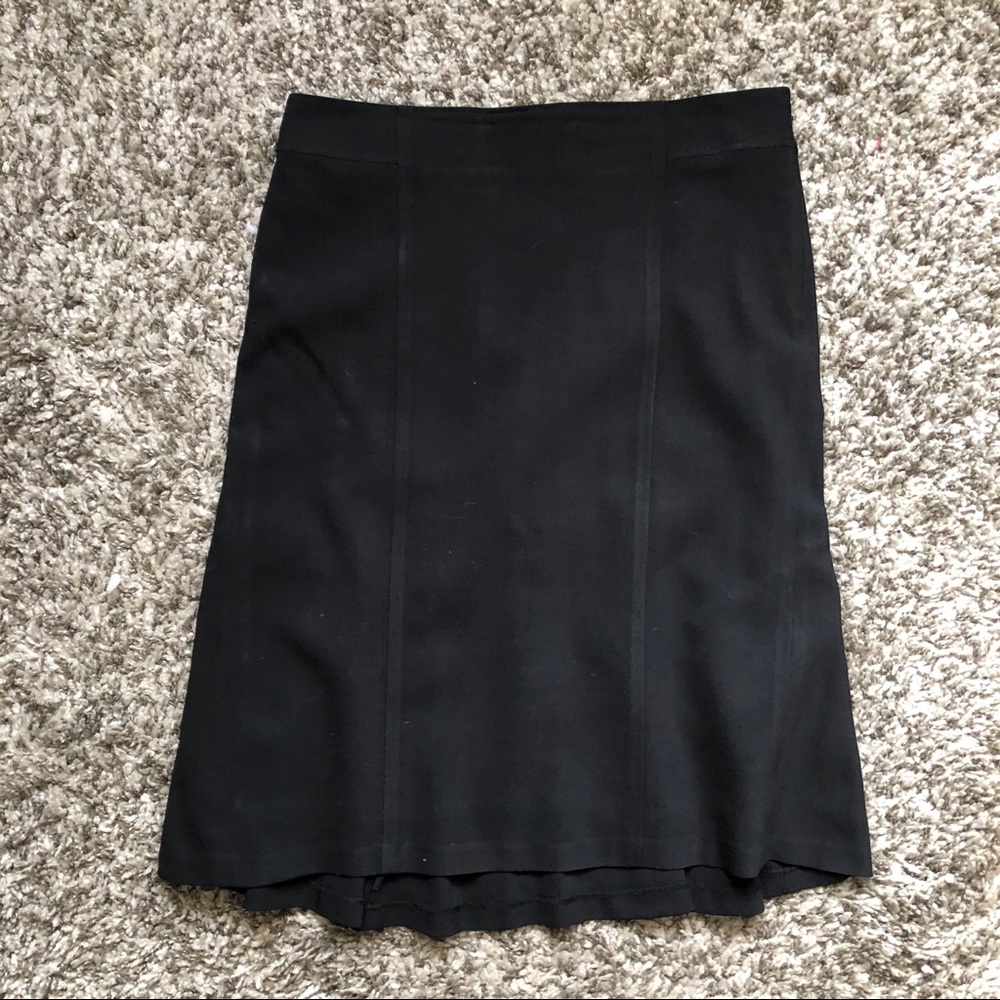 Ann Taylor fit flare black pencil skirt size 8